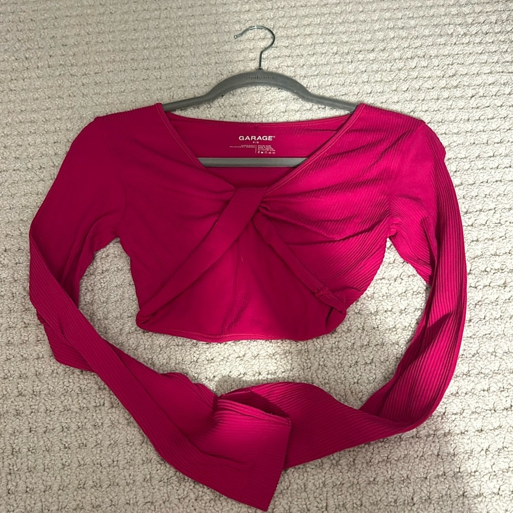 garage ribbed long sleeve